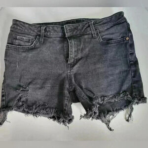 Arizona Black Cut Off Ripped Shorts